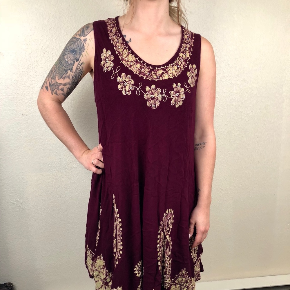 Boho flowing dress.